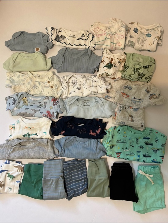 Carter's Other - 26 Piece Mixed Brand Summer Baby Boy Clothing Bundle Lot 3 mo & 3-6 month
